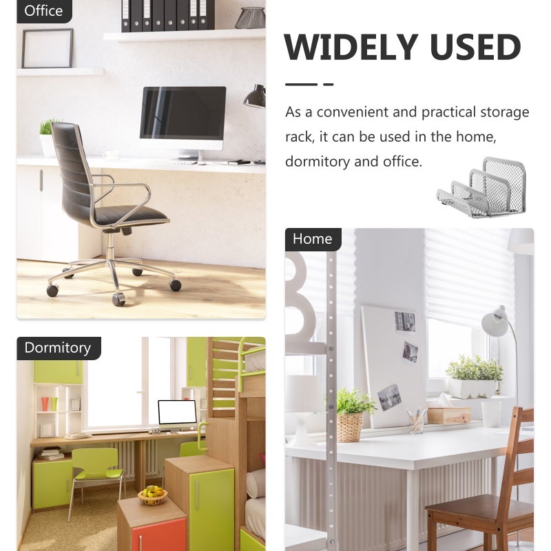 Desk Bookshelf, CD and Document Organizer Enhancing Desk Space Efficiency, Classic Style - Image 5