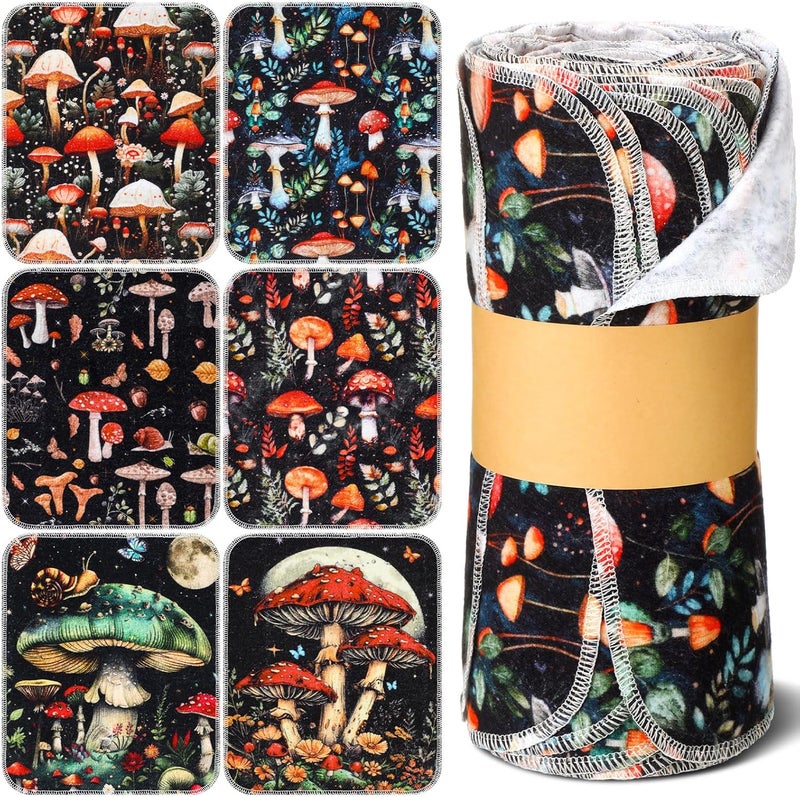 Noveread 36 Pack Mushroom Reusable Cleaning Cloths Washable Cotton Kitchen Towels for Home (Stylish Color) - Image 1