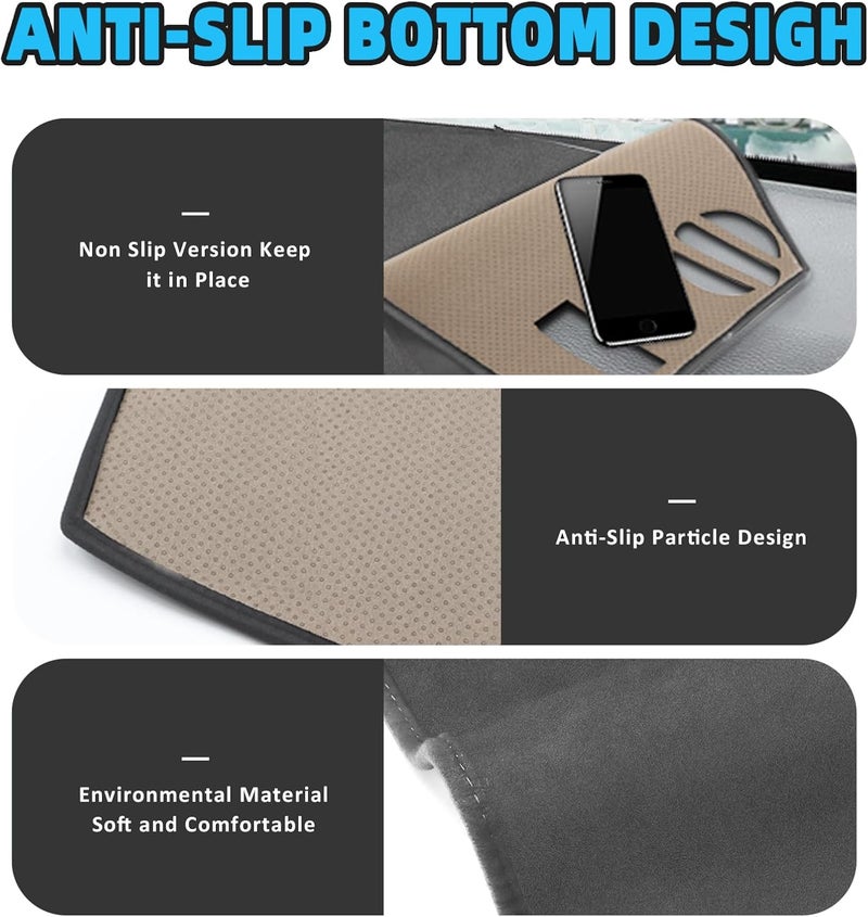 POSAID for Toyota Camry Dash Cover 2023 2022 2021 2020 2019 2018 Dashboard Cover Mat Custom Fit Toyota Camry 2018-2023, Grey - Image 4