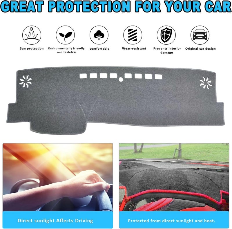 POSAID for Toyota Camry Dash Cover 2023 2022 2021 2020 2019 2018 Dashboard Cover Mat Custom Fit Toyota Camry 2018-2023, Grey - Image 2