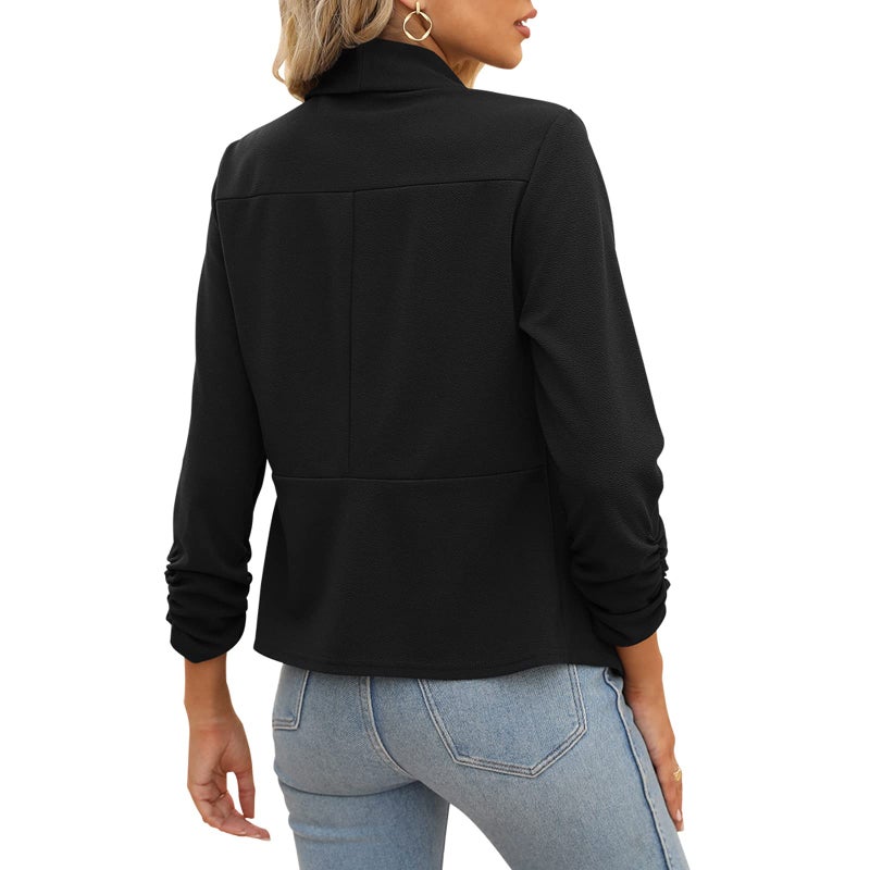 POGTMM Black Suit Jacket for Women Business Jackets Women Blazers for Work (S, Black) - Image 5