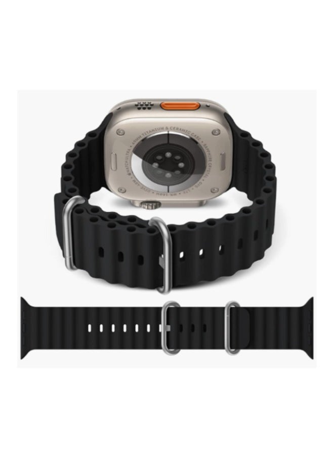 Generic - 8 Series XS8 Pro Ultra Smart Watch Ocean Band Loop Wrist Strap - Black - Image 1