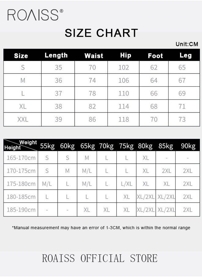 roaiss Summer Running Athletic Dry Fit Shorts Rear Zip Pocket Men Workout Fitness Training Pant Breathable  - Image 3