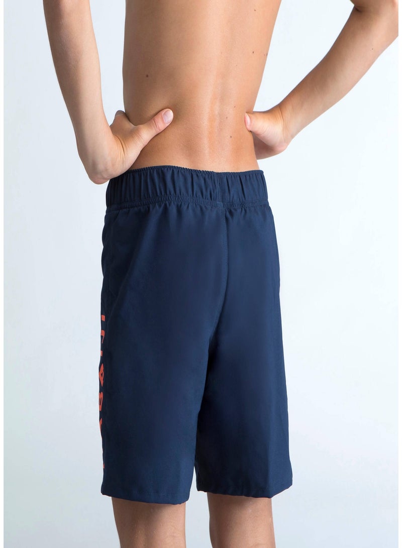 NABAIJI NABAIJI by DECATHLON, Boys' Swimming Shorts 100 Stretchable & Durable Dark Blue  - Image 2