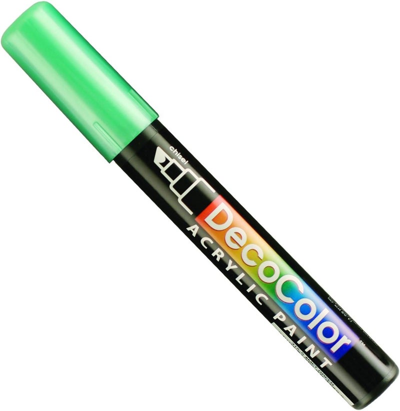 UCHIDA Marvy Deco Color Chisel Tip Acrylic Paint Marker in Metallic Green