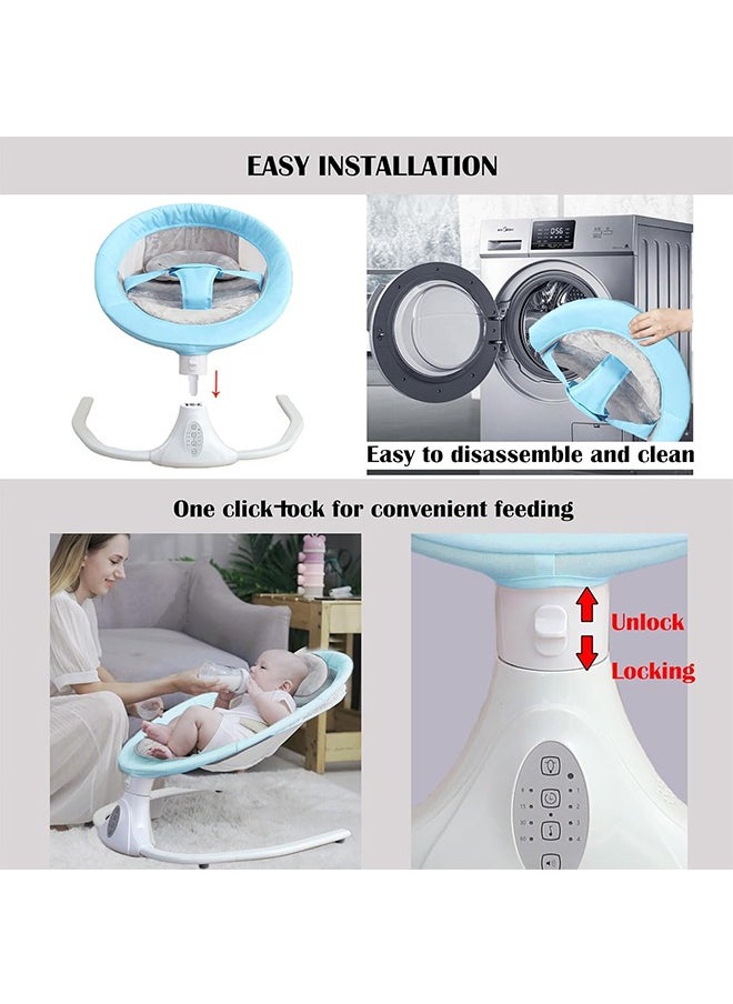 JCB CHIC - Electric Baby Swing Multifunctional Baby Cridle with Remote Control for 0-18 Months Newborn, Infant, Toddler Portable Baby Rocking Chair with Mosquito Net for Indoor Outdoor - Image 1
