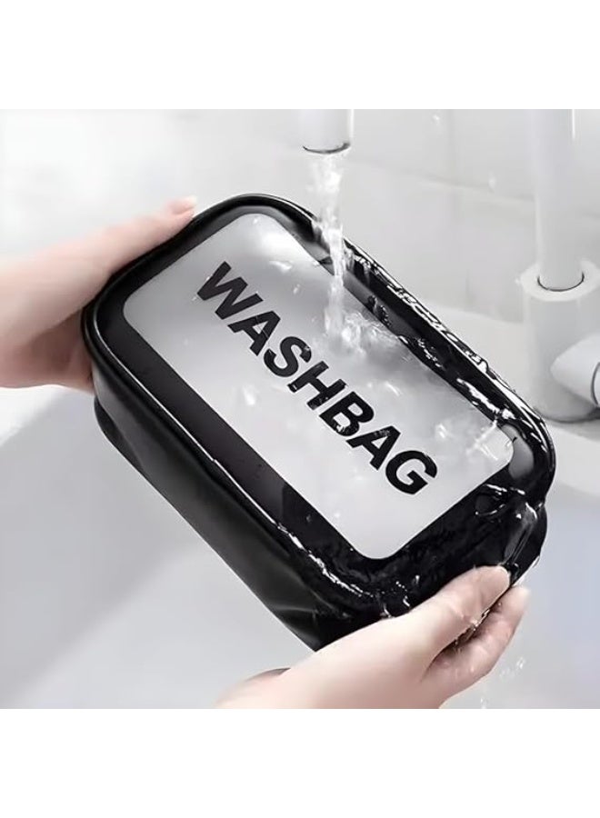 3pcs Clear Cosmetic Bag - Travel Cosmetic Bag for Women Girls - Travel Makeup Bag - Small Toiletry Bags PVC Plastic - Waterproof Cosmetic Wash Bag Zipper Makeup Bag for Women - Image 2