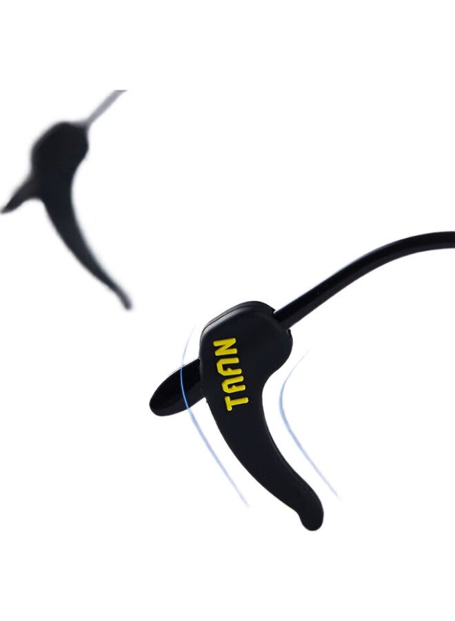 TAAN Eyeglass Clips, Sports Glasses Fixing Ear Hooks, Non-Slip Glasses Clips Ac1519, Black, 1 Pair/Card - Image 1