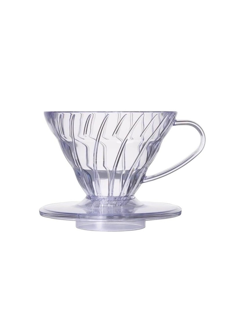 V60 Transparent Acrylic Coffee Dripper, Size 01 | Perfect for Brewing Filter Coffee, Suitable for Preparing 1-2 Cups, Durable and Easy to Clean