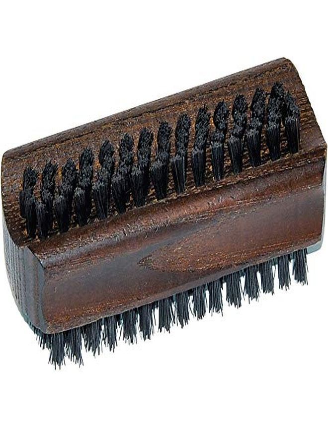 Fendrihan Genuine Boar Bristle Nail Brush With Ash Wood Handle Made In Germany (Dark Bristles) - Image 1
