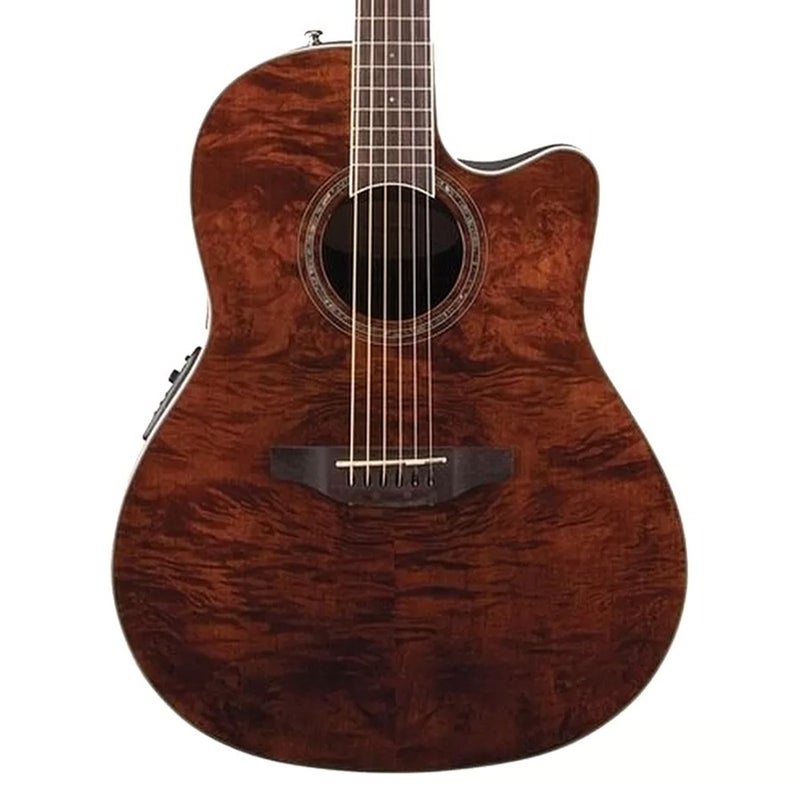 Ovation CS24P-NBM-G Celebrity Standard Plus Mid Cutaway Electric-Acoustic Guitar - Nutmeg Burled Maple - Image 1