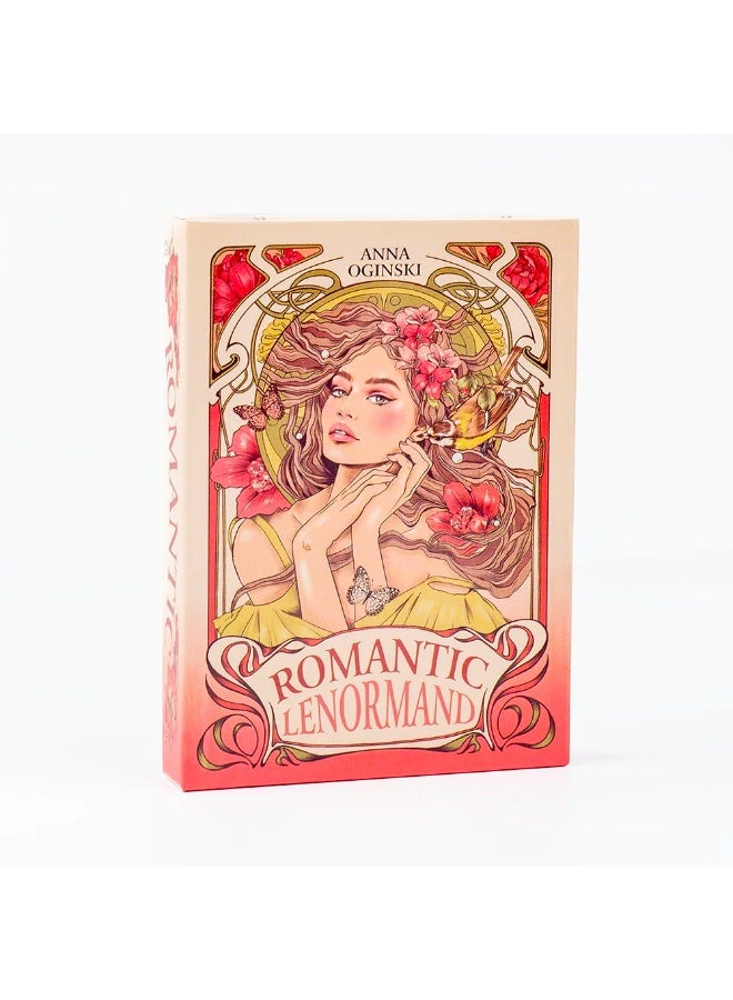 NIBEMINENT Romantic Lenoorman Tarot Card Set of 37 Cards 10.2 cm x 7.2 cm. English version. Visual Art Neo-Classical Style. Floral Pattern. Suitable for party games. Board game with game board. - Image 1