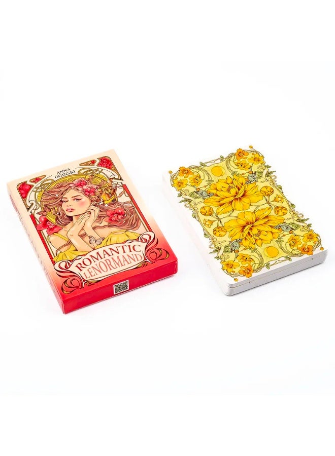 NIBEMINENT Romantic Lenoorman Tarot Card Set of 37 Cards 10.2 cm x 7.2 cm. English version. Visual Art Neo-Classical Style. Floral Pattern. Suitable for party games. Board game with game board. - Image 3