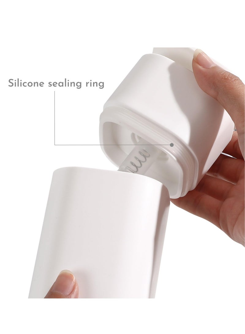 SOLARAE Push Down Empty Pump Dispenser Bottle, Push Down Liquid Pumping Empty Bottle Dispenser for Nail Polish Remover, Alcohol or Other Liquids(White) - Image 3