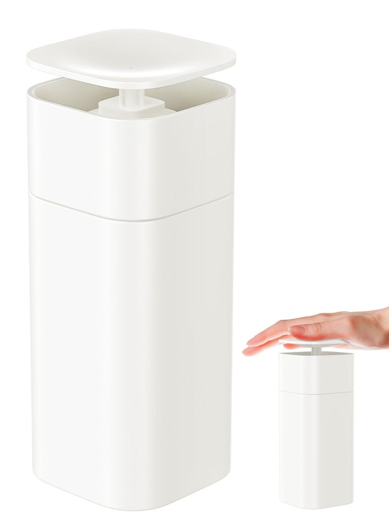 SOLARAE Push Down Empty Pump Dispenser Bottle, Push Down Liquid Pumping Empty Bottle Dispenser for Nail Polish Remover, Alcohol or Other Liquids(White) - Image 1