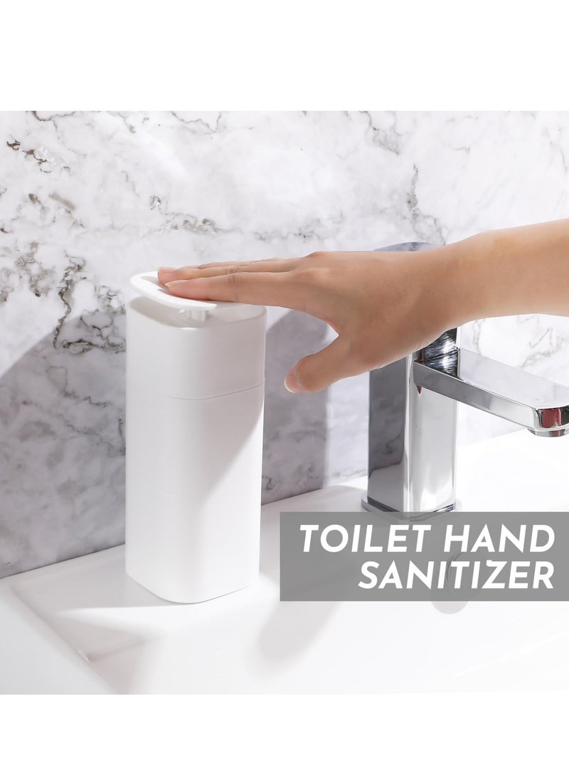 SOLARAE Push Down Empty Pump Dispenser Bottle, Push Down Liquid Pumping Empty Bottle Dispenser for Nail Polish Remover, Alcohol or Other Liquids(White) - Image 2