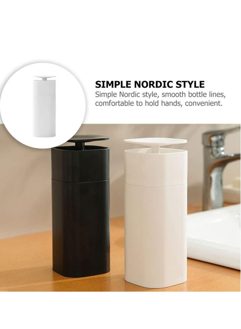 SOLARAE Push Down Empty Pump Dispenser Bottle, Push Down Liquid Pumping Empty Bottle Dispenser for Nail Polish Remover, Alcohol or Other Liquids(White) - Image 4