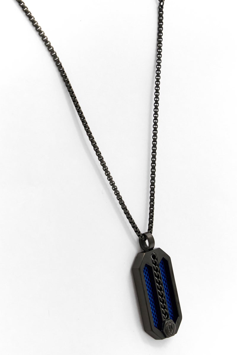 POLICE Men Stainless Steel Besar Convertible Necklace, Black - Image 1
