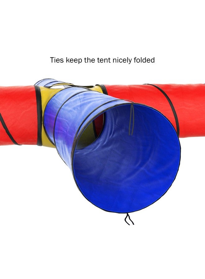 Hey! Play! Kids Play Tunnel- 4-Way Pop Up Crawl Through Tent, Indoor/Outdoor Fun for Kids, Dogs, Toddlers & Children, Foldable & Portable Playhouse, Multicolor - Image 5