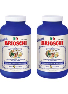 Brioschi Brioschi Italian Lemon Flavored Effervescent Heartburn, Upset Stomach, Acid Indigestion, 8.5 oz bottle (Pack of 2) 