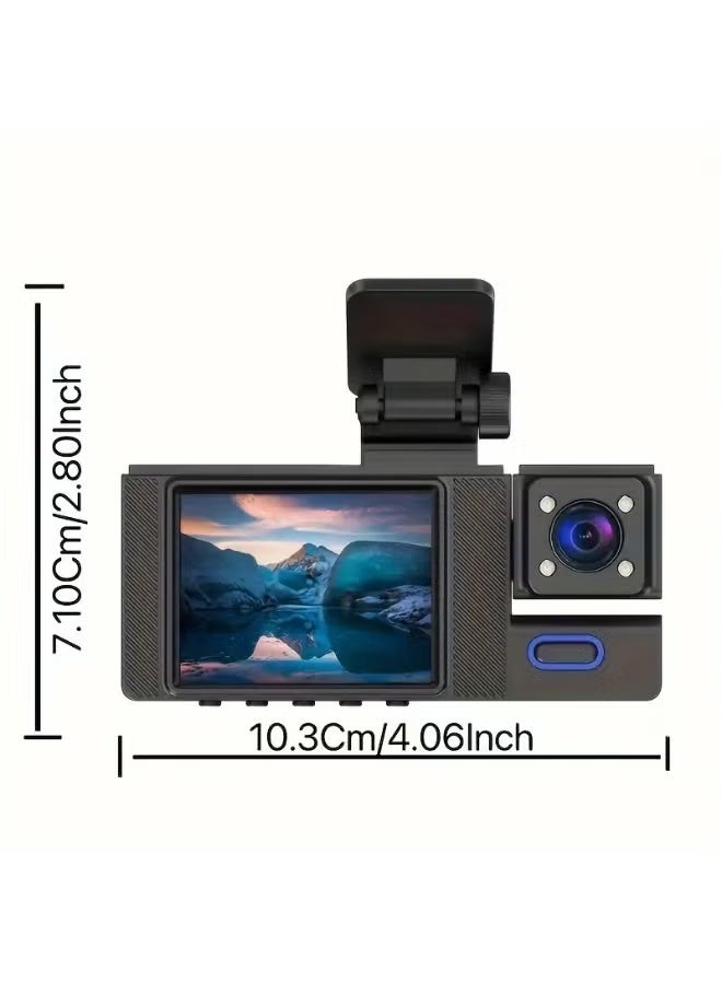 BlueFire Car Dash Cam Front and Rear Inside - 3-Channel Dash Camera 1080P Full HD DVR | Triple Car Camera with Cabin Camera | 170° Wide Angle, G-Sensor, Loop Recording | Parking Monitor, Reverse Camera 2-inch IPS Display - Image 5