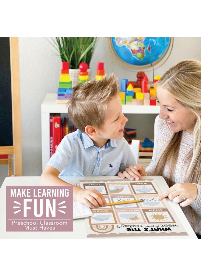 Hadley Designs 16 Boho Preschool Classroom Posters - Educational Posters For Toddlers 1-3, Toddler Learning Posters, Homeschooling Supplies, Alphabet Poster For Toddlers, Days Of The Week Poster For Kids Posters  - Image 2
