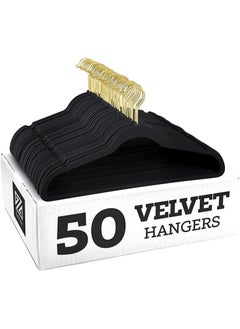 50 Pieces Non-Slip Velvet 360-Degree Rotating Clothes Hanger Set Black - pzsku/Z6C1A27152128E6C8FEB1Z/45/_/1735014287/72ff14cd-b160-448a-8615-4b5630d7a03e