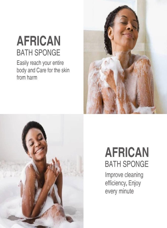 UJFQBH 3 Pieces African Bath Sponge African Net Long Net Bath Sponge Exfoliating Shower Body Scrubber Back Scrubber Skin Smoother,Great for Daily Use (Blue) - Image 5