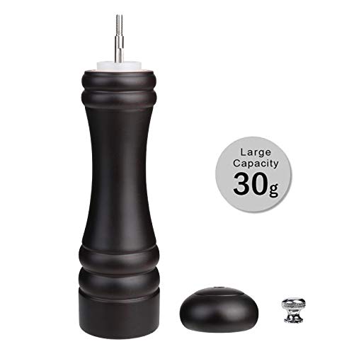 JOIDXIR Pepper Mill Black Pepper Grinder Mill Wood Refillable Stainless Steel Mechanism Adjustable Coarseness - Image 4