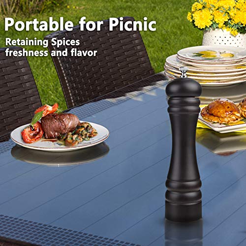 JOIDXIR Pepper Mill Black Pepper Grinder Mill Wood Refillable Stainless Steel Mechanism Adjustable Coarseness - Image 5