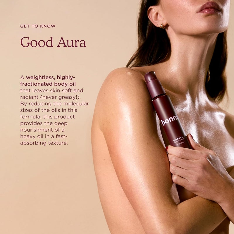 HANNI Good Aura Dry Body Oil Lightweight AfterShower Moisturizer with Jojoba Coconut Baobab and Buriti Oils NonGreasy Skincare for Soft Skin 100 mL 338 oz - Image 3