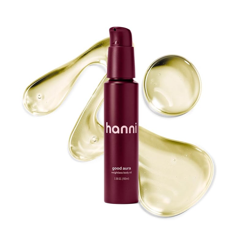 HANNI Good Aura Dry Body Oil Lightweight AfterShower Moisturizer with Jojoba Coconut Baobab and Buriti Oils NonGreasy Skincare for Soft Skin 100 mL 338 oz - Image 1