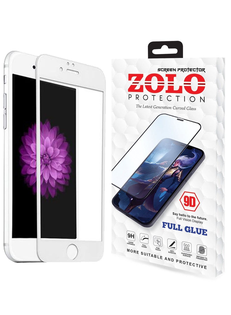 Zolo 9D Tempered Glass Screen Protector For Apple iPhone 7 White/Clear - Image 1