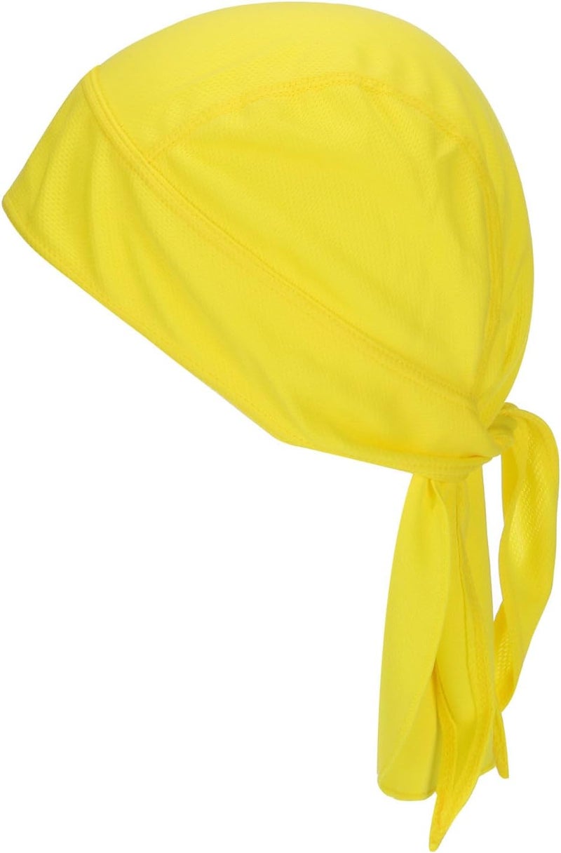 PATIKIL Sweat Wicking Cap - Yellow Skull Cap for Men, Breathable Cooling Helmet Liner - Image 1