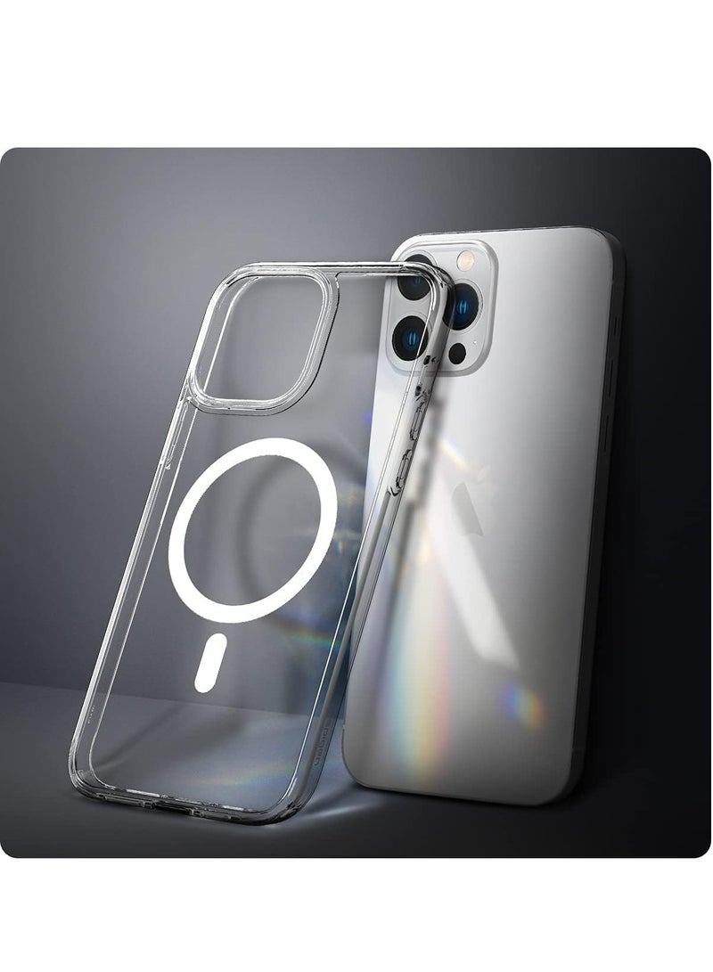 DUSALA IPhone 13 Pro Max Clear Magnetic Cover, MagSafe Compatible, Hybrid Protective, Crystal Clear Back Case, Shockproof Silicone Frame, Slim Transparent Case (iPhone 13 Pro Max) - Image 5