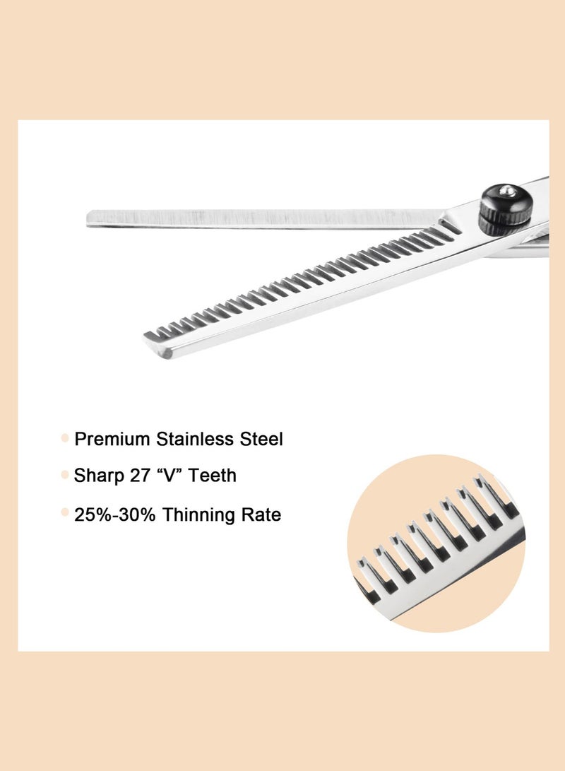 Generic 11Pcs Hair Cutting Scissors Professional Home Haircutting Barber/Salon Thinning Shears Kit with Comb and Case for Men/Women  - Image 4