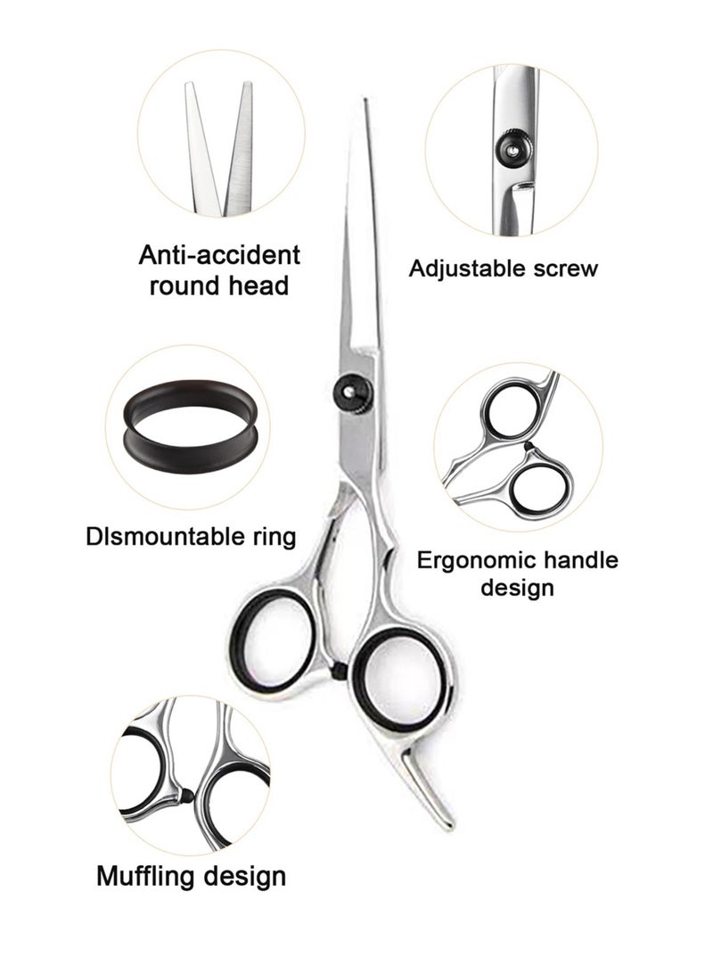 Generic 11Pcs Hair Cutting Scissors Professional Home Haircutting Barber/Salon Thinning Shears Kit with Comb and Case for Men/Women  - Image 3