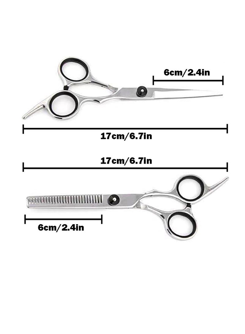 Generic 11Pcs Hair Cutting Scissors Professional Home Haircutting Barber/Salon Thinning Shears Kit with Comb and Case for Men/Women  - Image 2