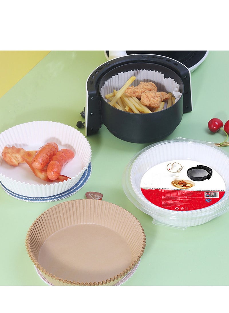 Air Fryer Disposable Paper Liner , Cooking Paper for Air Fryer, Non-Stick Air Fryer Liners, Baking Paper for Air Fryer Oil-proof, Food Grade Parchment for Baking Roasting Microwave (50pcs)  - Image 4
