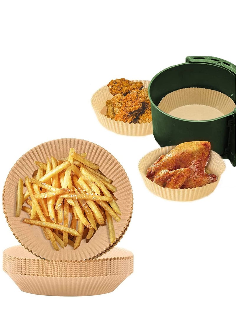 Air Fryer Disposable Paper Liner , Cooking Paper for Air Fryer, Non-Stick Air Fryer Liners, Baking Paper for Air Fryer Oil-proof, Food Grade Parchment for Baking Roasting Microwave (50pcs)  - Image 2