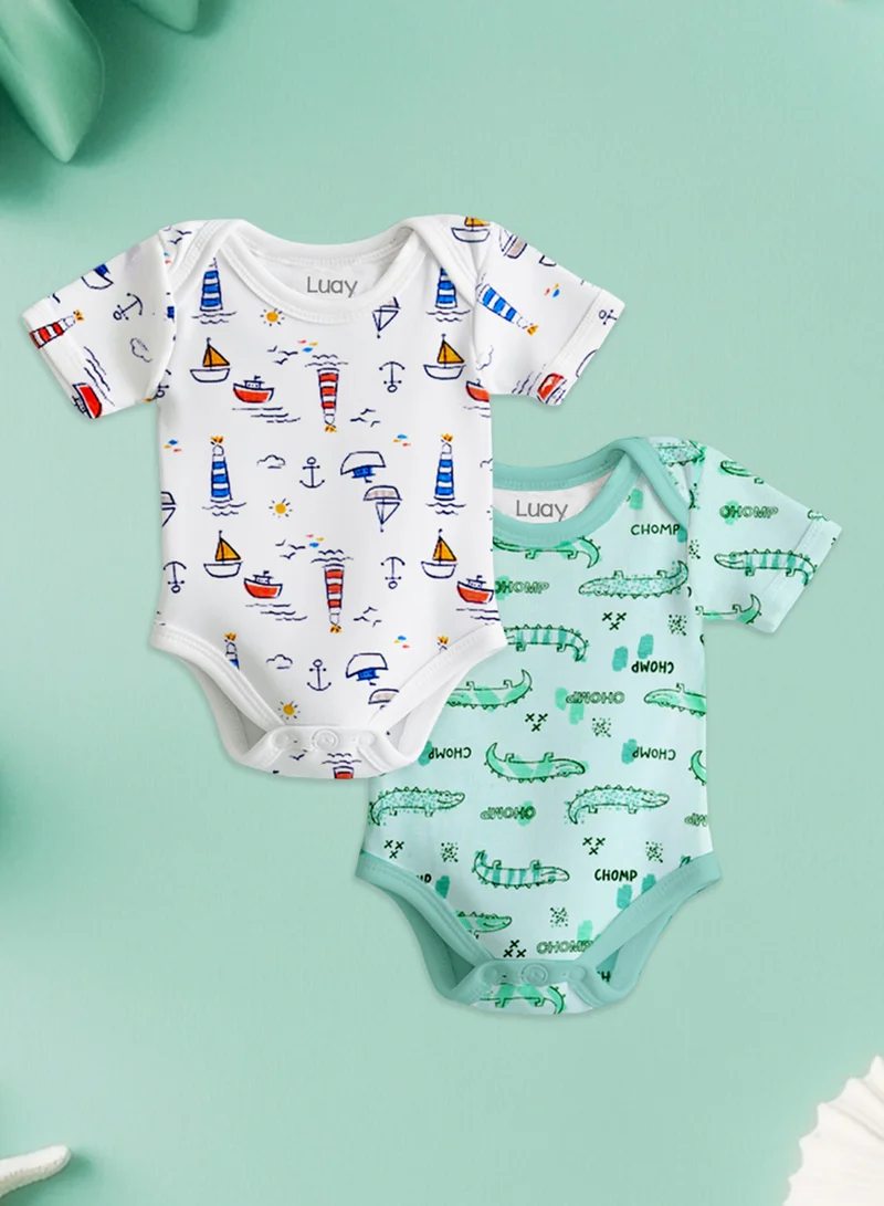 لؤي أونيز  مصنوع من الخيزران | ملابس نوم | بدلة نوم | جمبسوت | وندرسوت للأولاد والبنات الرضع، حديثي الولادة، الرضع، والأطفال الصغار — يشمل نقوش وألوان زاهية لخلق إطلالة احتفالية