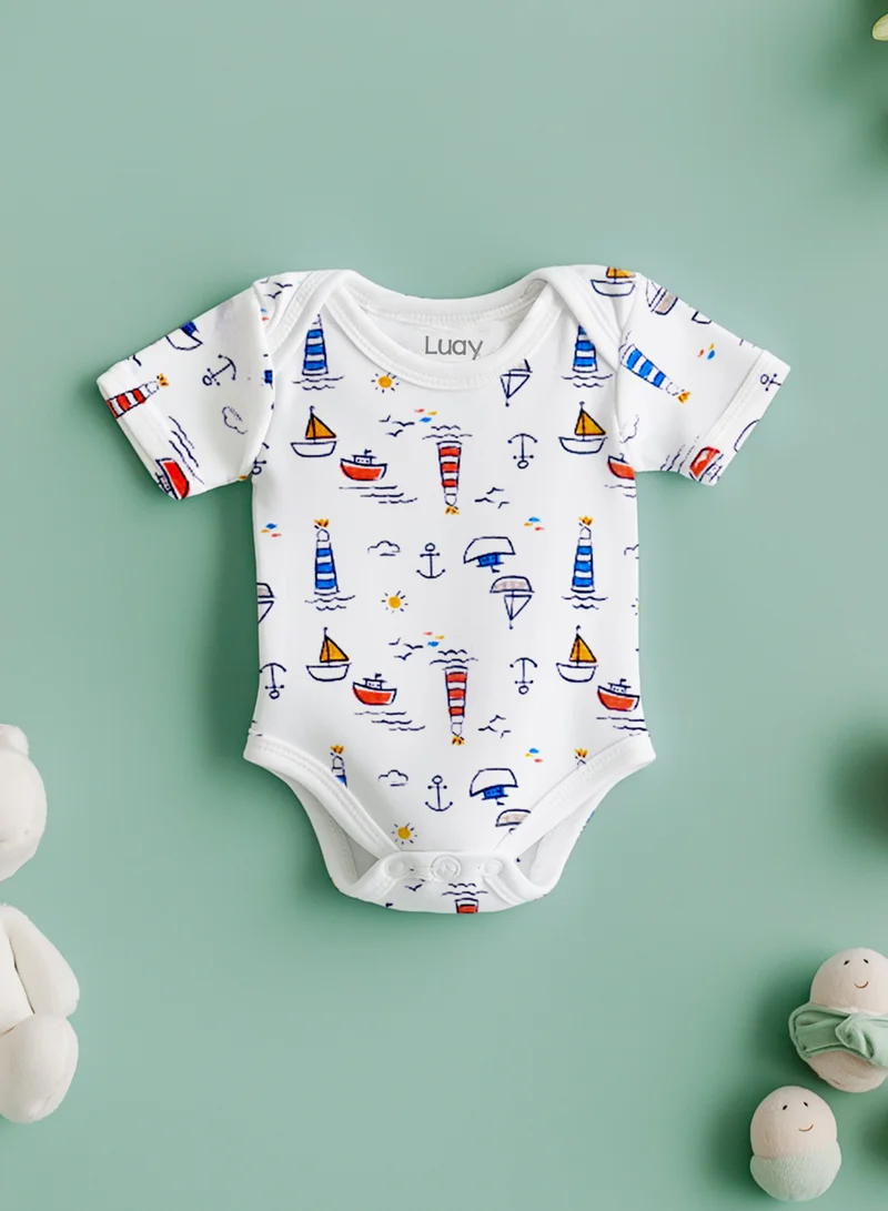 Luay  Cotton Based Onesies | Sleepsuits | Night Suits | Jumpsuit | Wondersuit for Baby Boys & Baby Girls, New-Born, infants,Toddlers_ Including Vibrant Pattren & Colors Create festive look  | Best Price UAE
