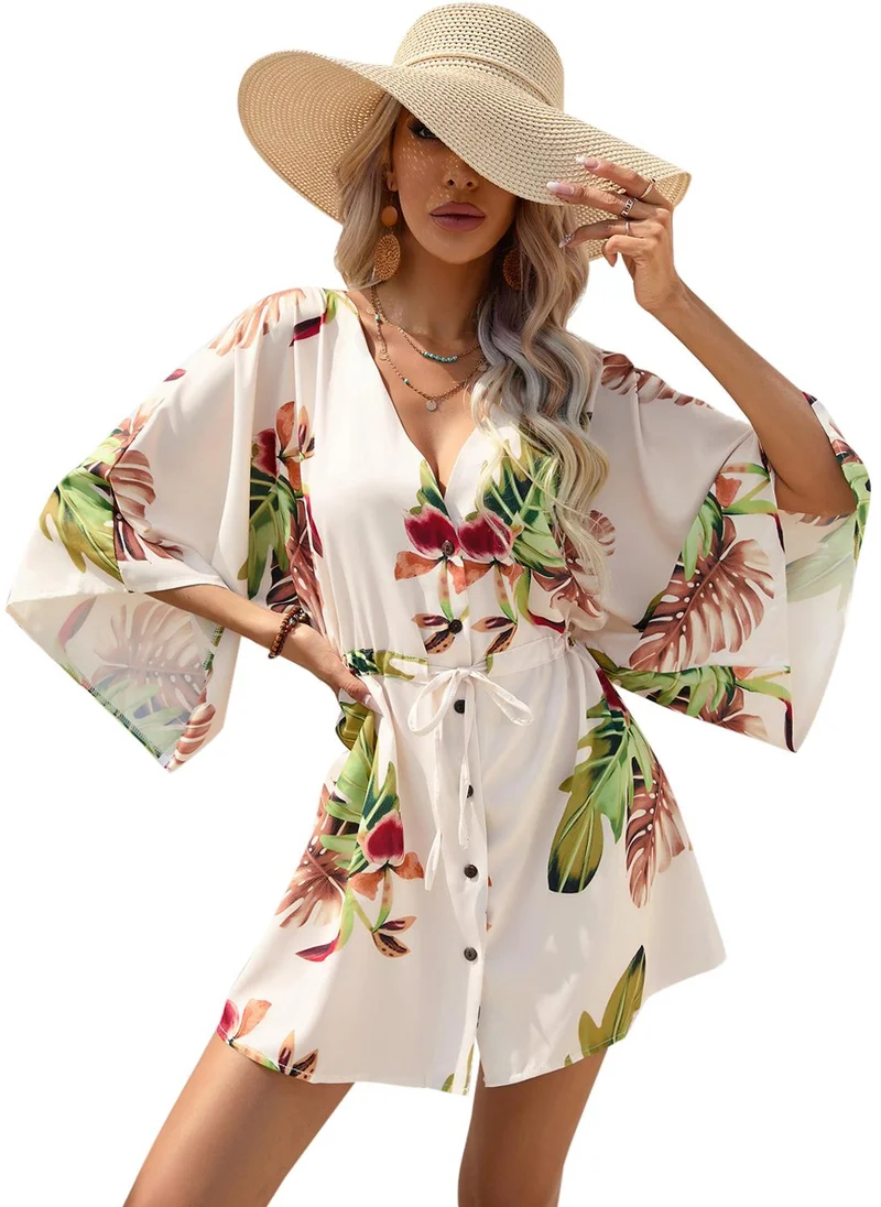 YUNIQEE Floral Button-Down Dress