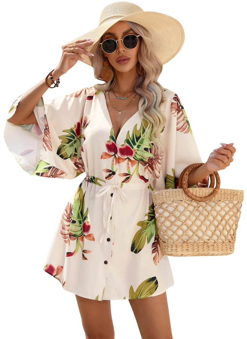 YUNIQEE Floral Button-Down Dress