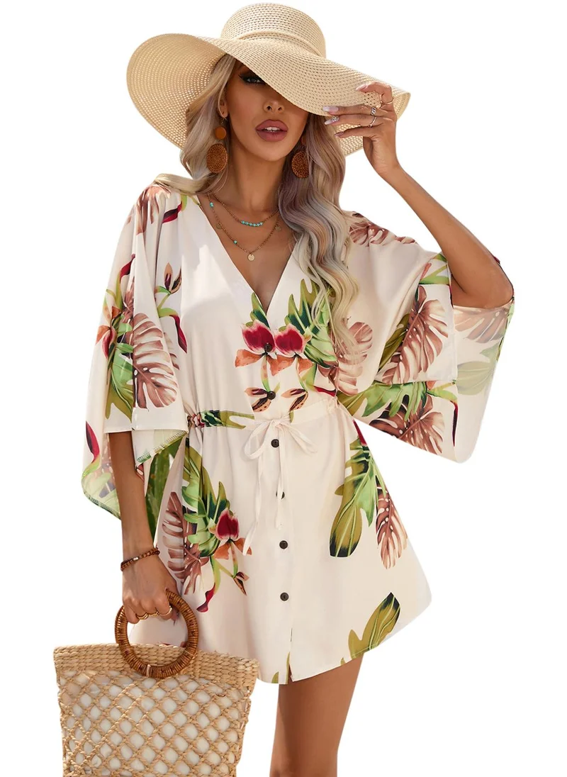 YUNIQEE Floral Button-Down Dress