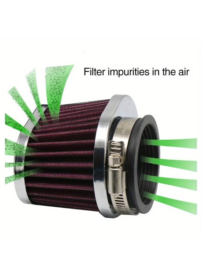 Motorcycle Air Filter 60mm Wine Red Universal Fit Motorbike Air Pods Cleaner - Image 3