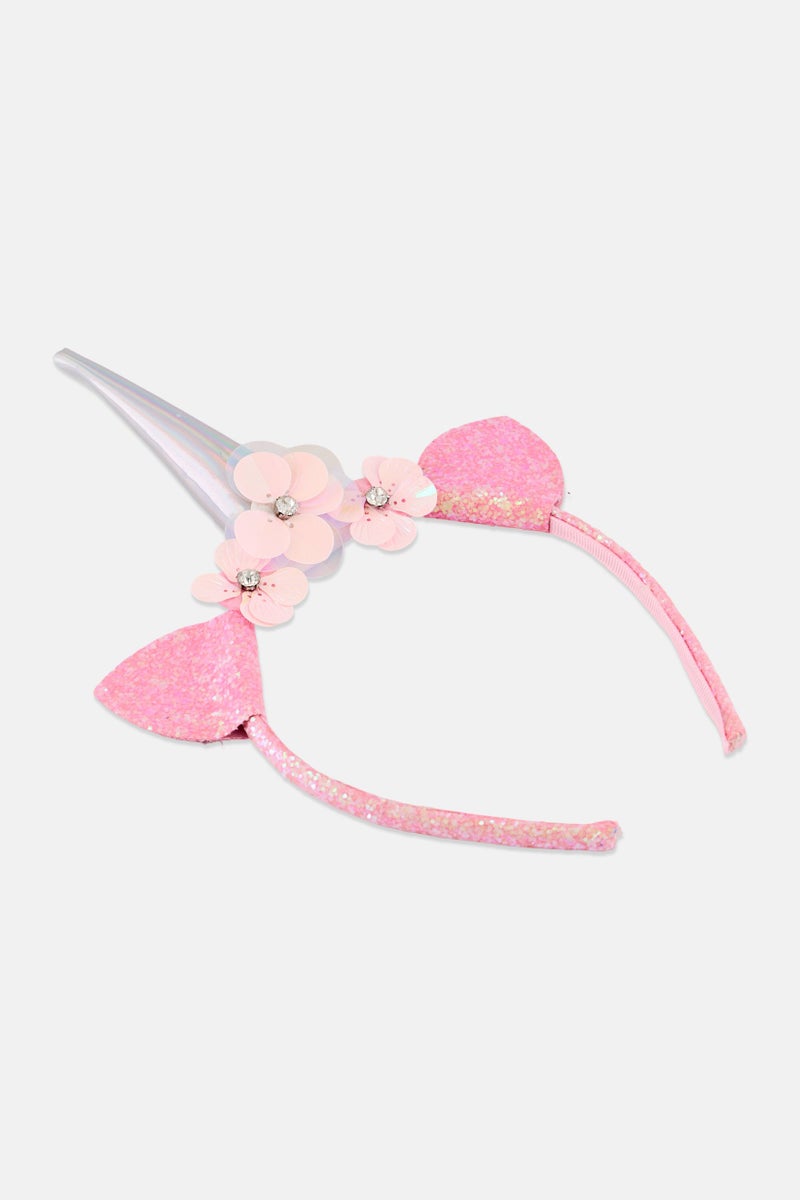 Almar Kids Girl Unicorn Novelty Head Band, Pink - Image 3