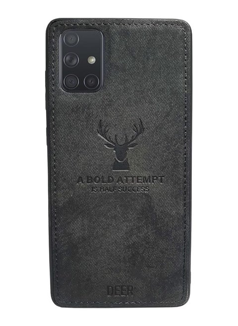 Digital Luxury Soft Texture Patterned TPU Cloth Case, Dirt-Resistant, Anti-Shock, Anti-Fingerprint, Full Body Protective For Samsung Galaxy A71 (Black)