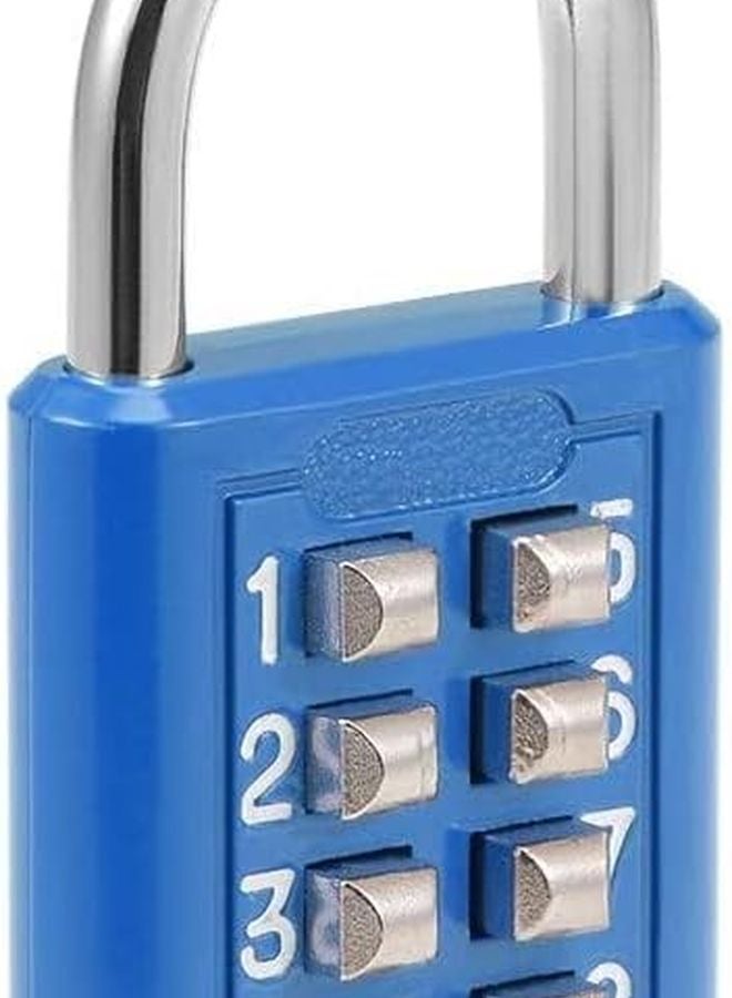 أزرق 2 قطعة قفل رقمي 8 أرقام مع أزرار ضغط لقفل الخزانة أو الخزانة - Image 4
