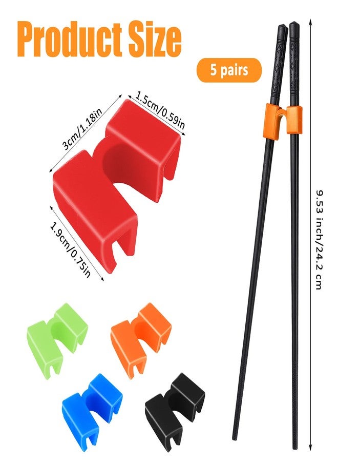 KFHENSOMR 5Pcs Training Chopsticks for Adults 5Pcs Chopstick Trainer(10Pcs) - Image 2